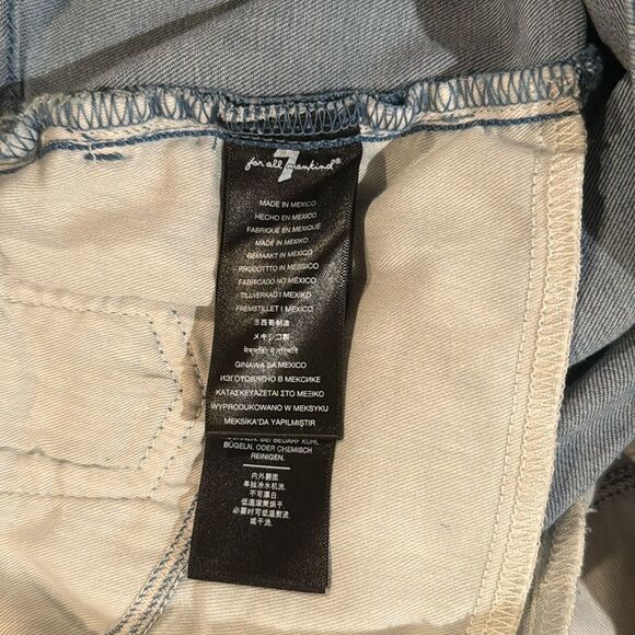 🔥HP🔥 NWT JEN7 BY 7 For All Mankind Flower Embroidered Cropped Kick Jeans Size 18 - Picture 5 of 8